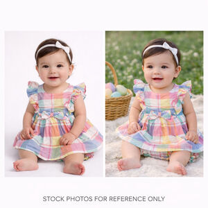Tommy Bahama Baby Girl Plaid Dress & Bloomers Set 6–9M Pastel Cottagecore